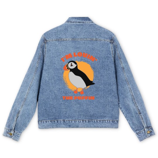 Lovin The Puffin Bird Lover Puffins Men's Denim Jackets