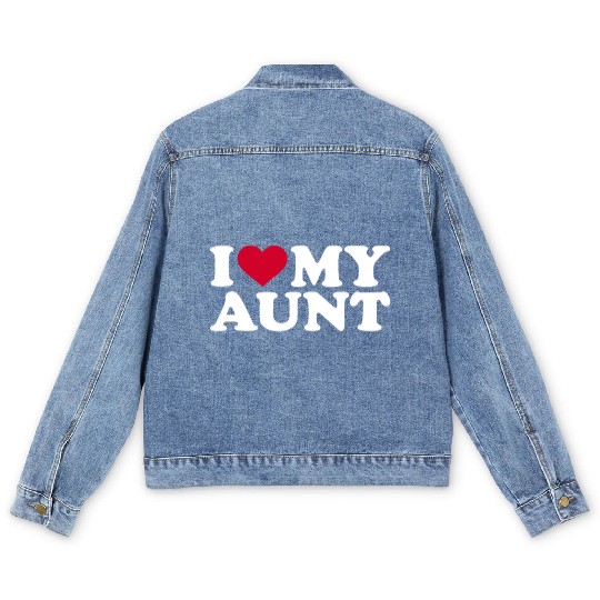 I love my aunt Men's Denim Jackets