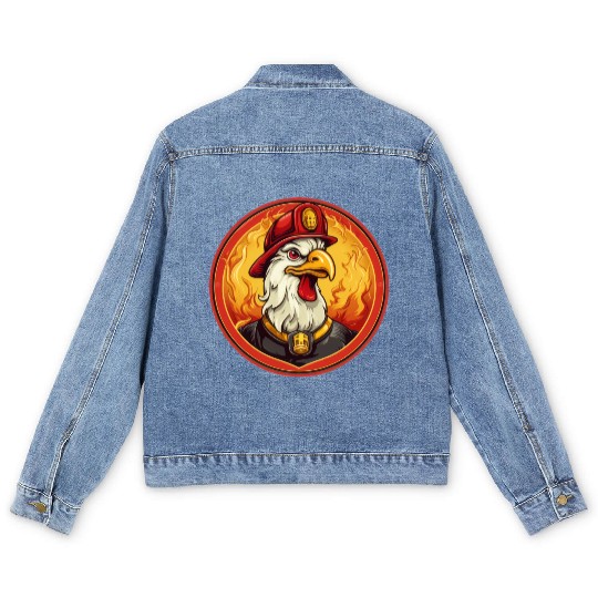 Fire department cock Men's Denim Jackets