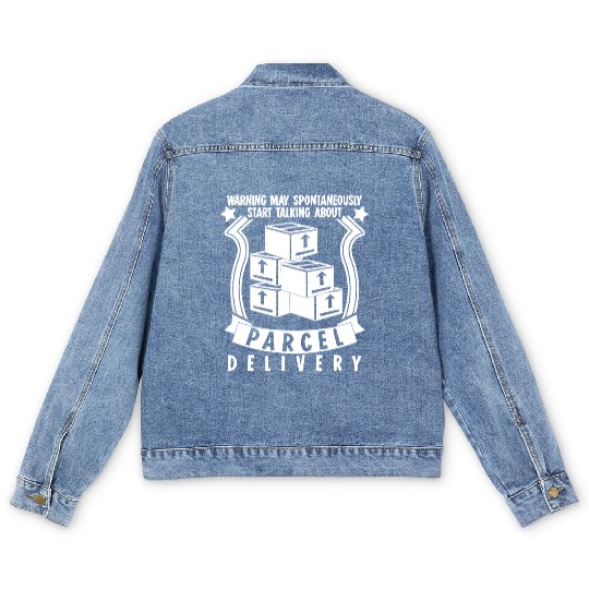Package Messenger Postbote Parcel Delivery Company Men's Denim Jackets