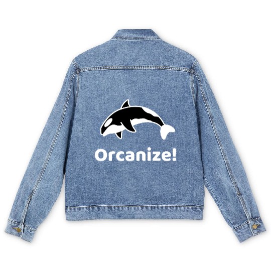 Orcanize Funny Team Orca Killer Whale Lover Gift Men's Denim Jackets