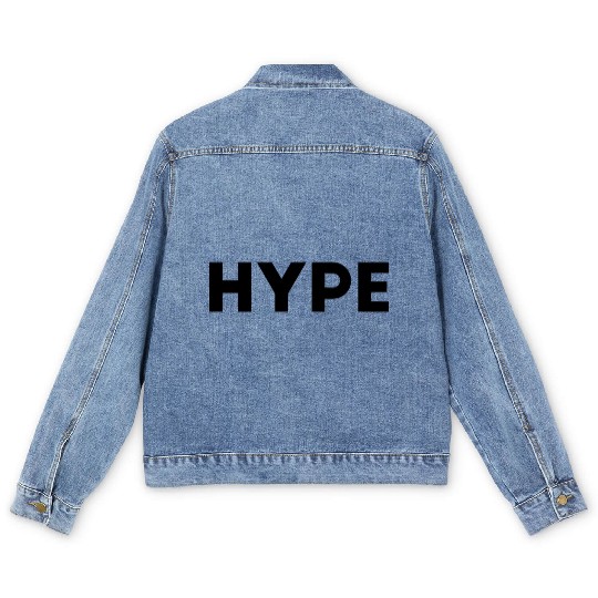 Hype Black Typography Men's Denim Jackets