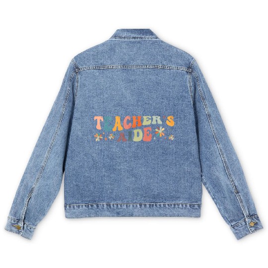 Groovy Teacher's Aide Teacher Assistant Men's Denim Jackets
