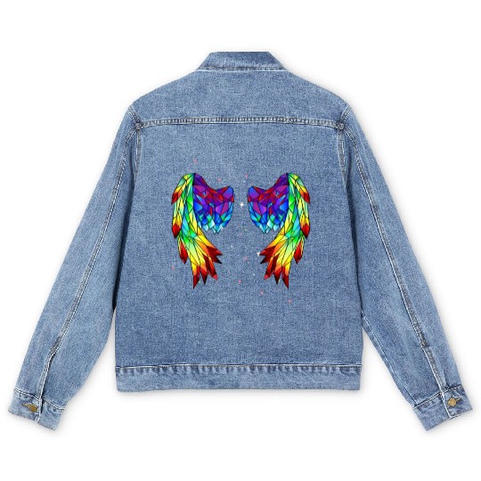 Angel Wings 1 300 Men's Denim Jackets