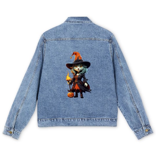 Wicked little witch Men's Denim Jackets