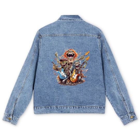 Monsters of Rock and Roll for Music enthusiasts Men's Denim Jackets