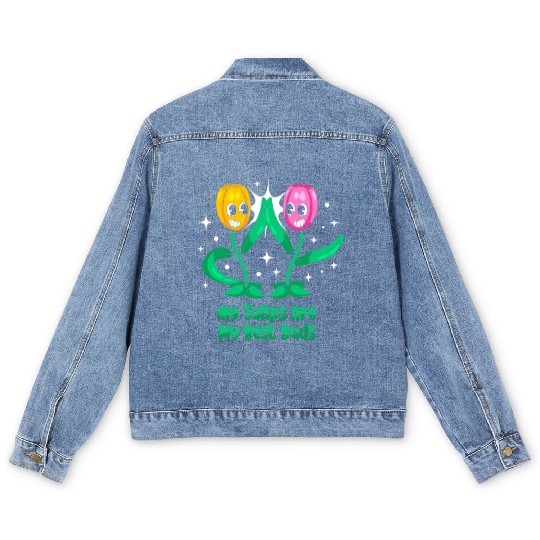 Tulip Gardening Cute Men's Denim Jackets