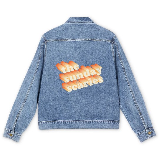 Sunday Scaries Typography Men's Denim Jackets