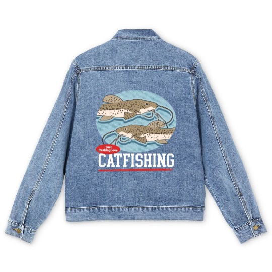 Catfish Fishing Love Catfishing Men's Denim Jackets