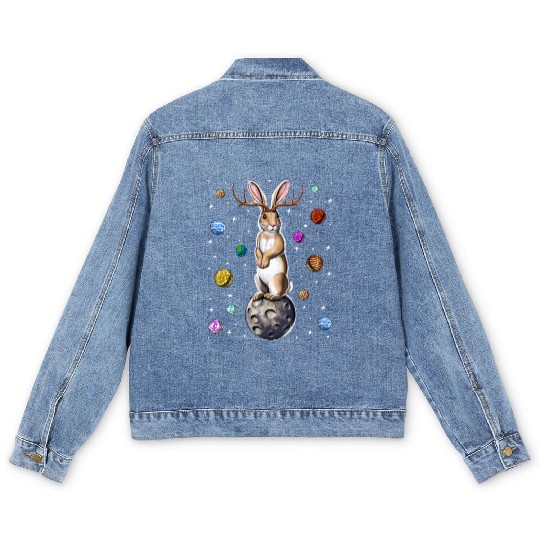 Jackalope Rabbit Men's Denim Jackets