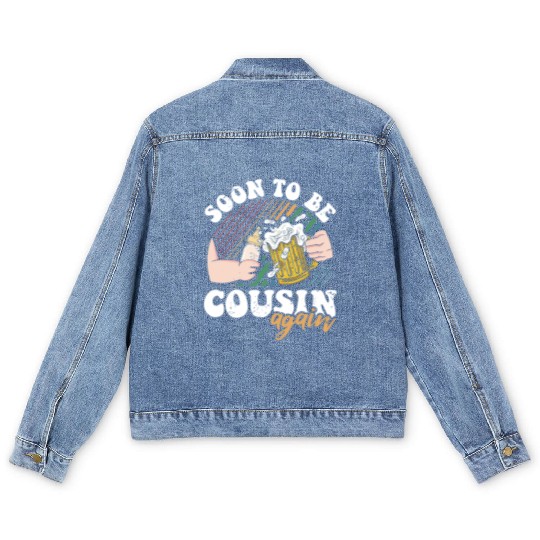 Soon To Be Cousin Thoughtful Baby Pregnancy Men's Denim Jackets