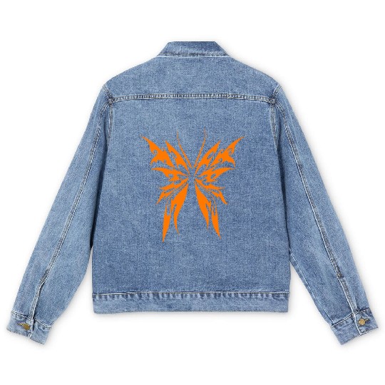 Cool Cyber Butterfly Cybersigilism For A Geometric Men's Denim Jackets