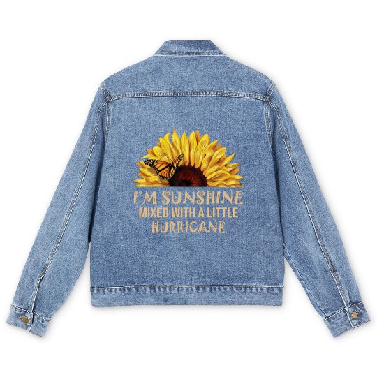 I'M Sunshine Mixed With Little Hurricane Men's Denim Jackets
