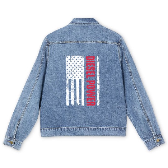 Diesel Power American Flag Men's Denim Jackets