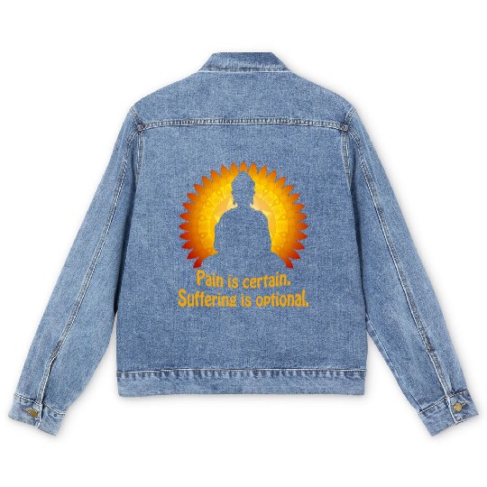 Buddha Yoga Mandala Meditation Buddhism Namaste Men's Denim Jackets
