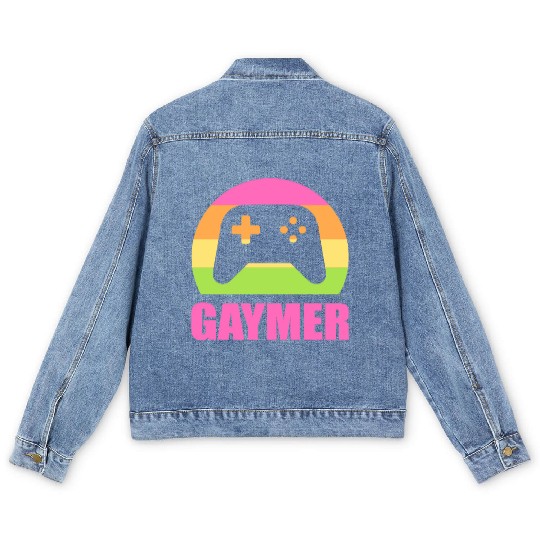 Gaymer Gamer And Nerd Gift Men's Denim Jackets