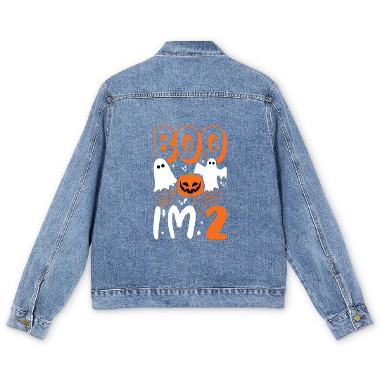 Kids Age 2 Birth Lazy Creepy Halloween Men's Denim Jackets