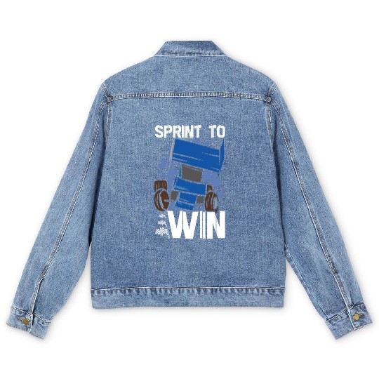 Sprint Car Mom Dirt Track Racing Racing Race Day Men's Denim Jackets