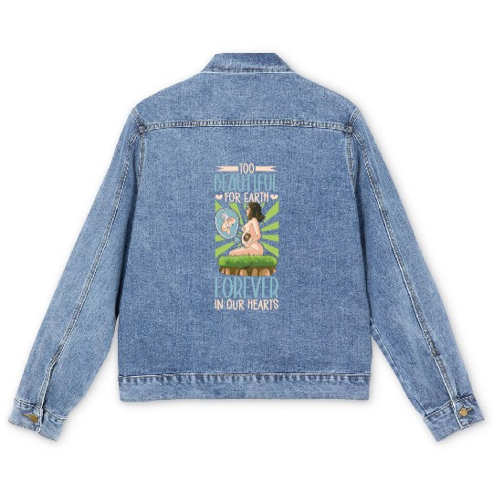 Infant Loss Miscarriage Awareness Pregnancy Loss Men's Denim Jackets