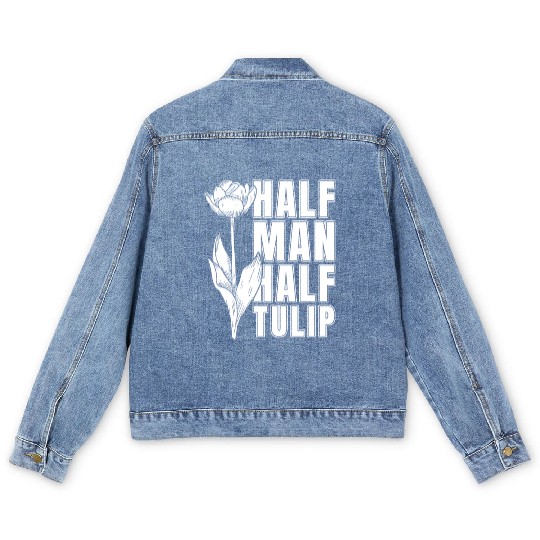 Tulip Gardening Tulips Men's Denim Jackets