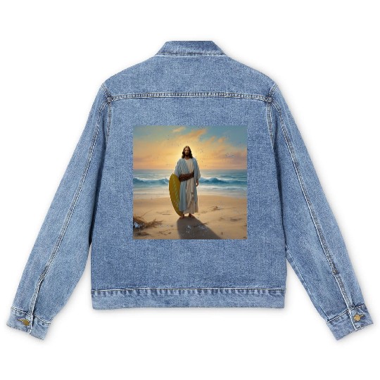 Surfing Jesus Men's Denim Jackets