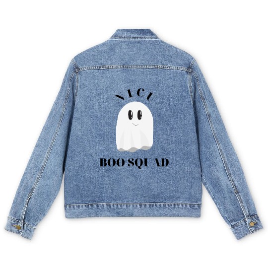 Cute NICU Halloween | NICU Boo Squad design Men's Denim Jackets