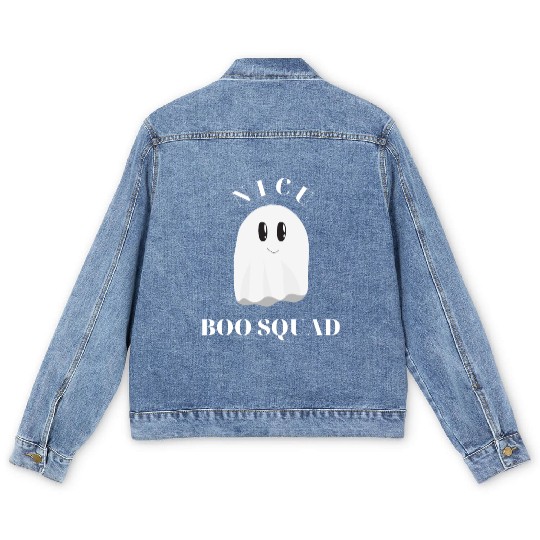 Cute NICU Halloween | NICU Boo Squad design Men's Denim Jackets