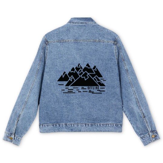 Mountains Nature Adventure Outdoor Men's Denim Jackets