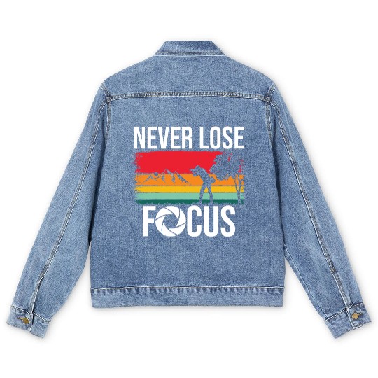 Funny Camera Photography Quote Gift Men's Denim Jackets