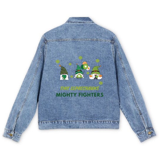 Cute NICU St. Patrick's design Men's Denim Jackets