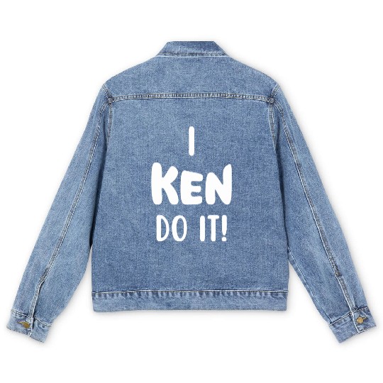 Funny Ken quote Men's Denim Jackets and apparel design