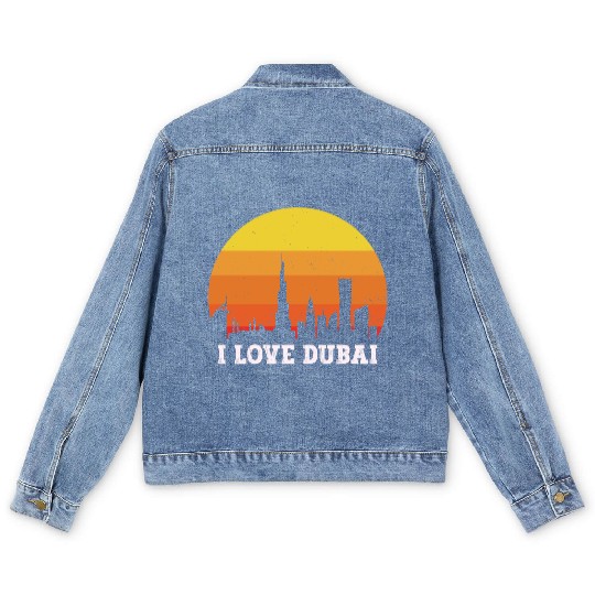 I love Dubai Men's Denim Jackets