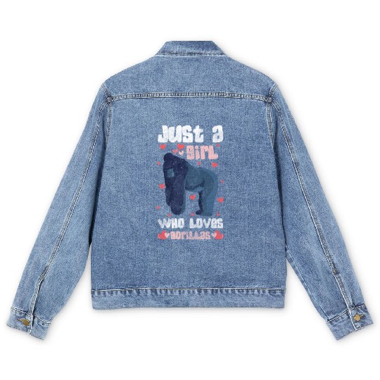 Strength Nature Zoo Chimpanzee Men's Denim Jackets