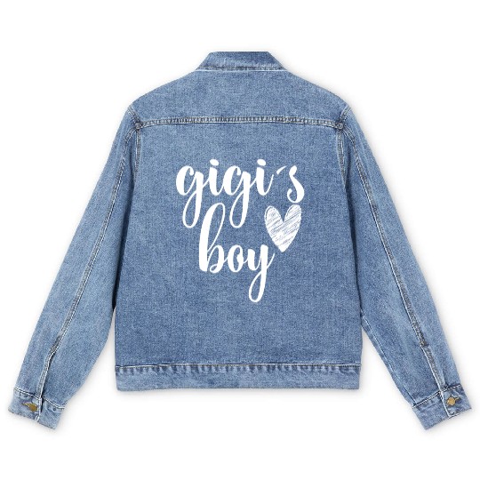 Funny Matching Gigi Boy for Grandma Whit Boy Men's Denim Jackets