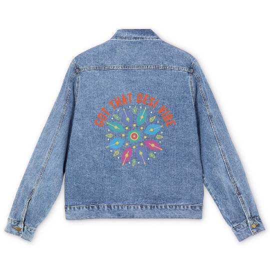 Happy Diwali Diwali Festival Indian Hindu Hinduism Men's Denim Jackets