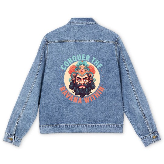Happy Diwali Diwali Festival Indian Hindu Hinduism Men's Denim Jackets