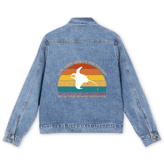 Embrace Life's Depths: Thrill in Postal Service and Downs Men's Denim Jackets