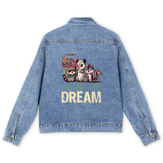 Living The Dream - Cute Anime Kawaii Japanese Love Men's Denim Jackets