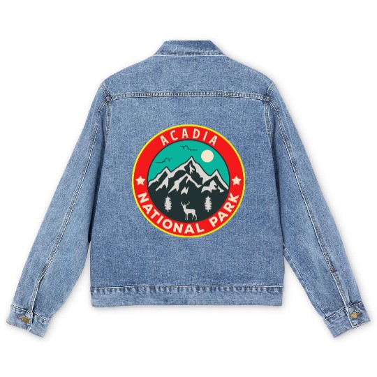 Acadia National Park Men's Denim Jackets Acadia National