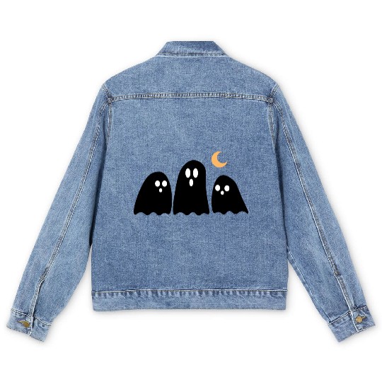 halloween 3 black Men's Denim Jackets