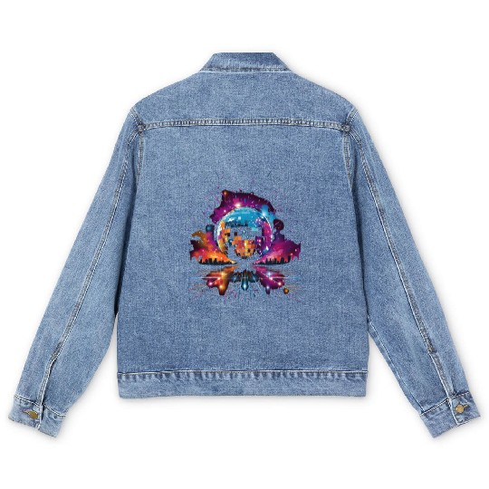 Disco Ball Party Men's Denim Jackets