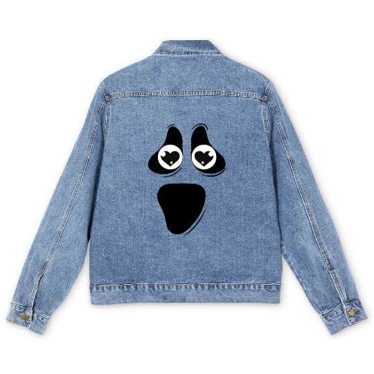 Cute Inlove Ghost Face Men's Denim Jackets