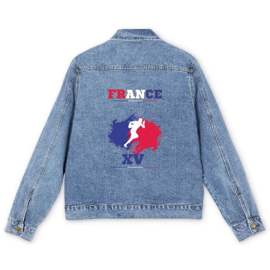 French rugby cool Jersey football men women kids Men's Denim Jackets