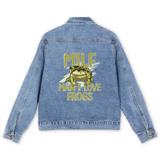 MILF Man I Love Frogs Men's Denim Jackets