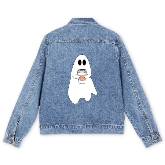 Ghost with latte Men's Denim Jackets