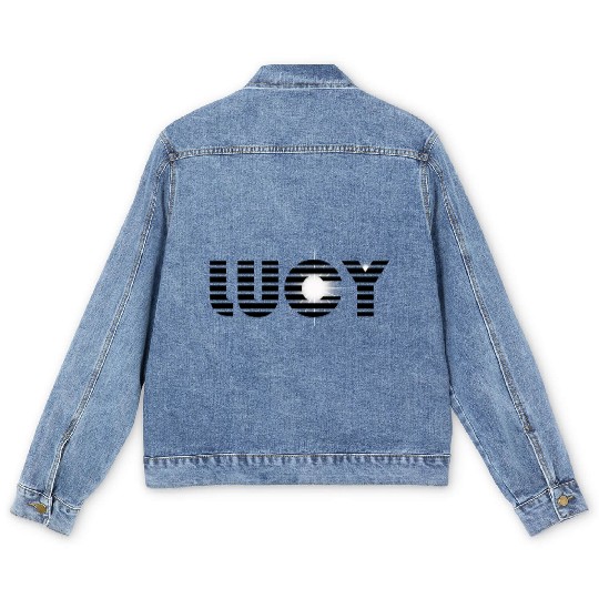 Lucy black typography, Latin's origin - full light Men's Denim Jackets