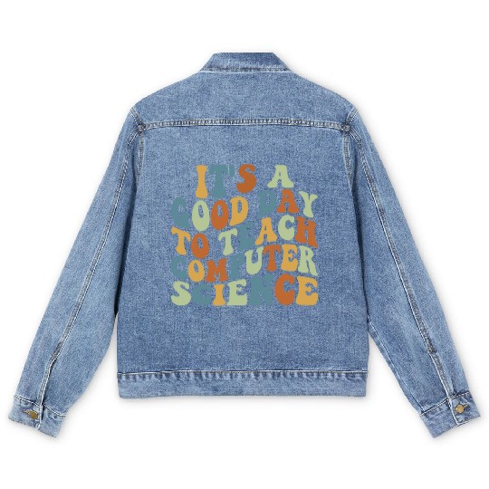 Computer Science Teacher Teacher Appreciation Men's Denim Jackets