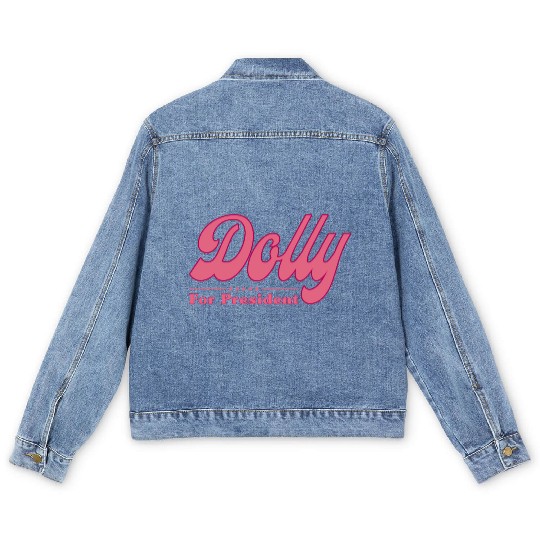 Dolly Parton For President Election Men's Denim Jackets