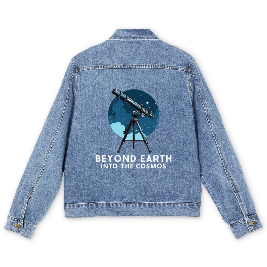 Astrophotography Astronomy Space Camera Star Watch Men's Denim Jackets