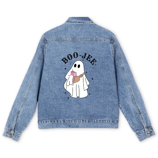 Boo Jee Stanley Tumbler Inspired Ghost Men's Denim Jackets